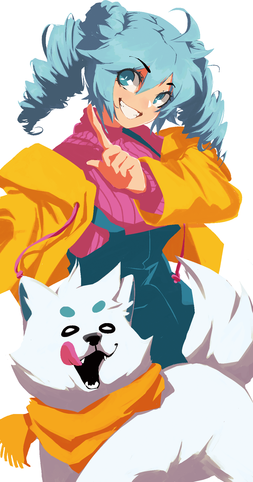 Touko and Sensei, the Tokyo Alley mascots